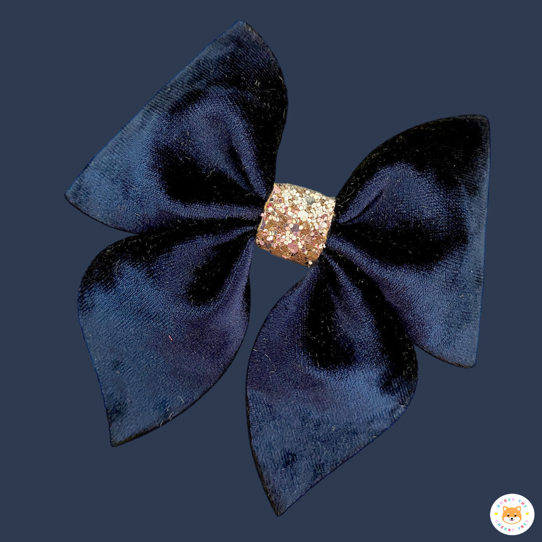 Crushed Velvet - Navy