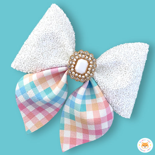 Pastel Gingham Bow